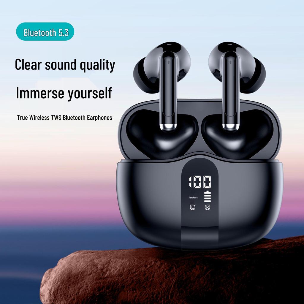 S56 Bluetooth 5.3 TWS Earphones: Digital Display, In-Ear, Waterproof, Ultra-Long Battery, USB-C