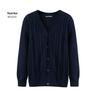 2025 New Autumn/Winter Men's Pure Cotton Cable Knit Cardigan: Youthful, Casual, V-Neck Sweater Coat, Thickened for Warmth.