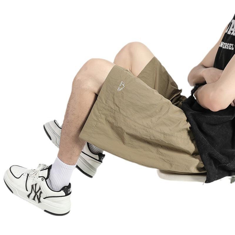Men's Summer Trendy Ice Silk Embroidered Casual Shorts