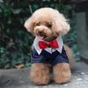 THREEDOG Dog Tuxedo Suit,red Fashion Dress Dog Clothes for Wedding Party,Dog Checked Shirt pet Dress with Bow tie for Birthday,Puppy Costumes for