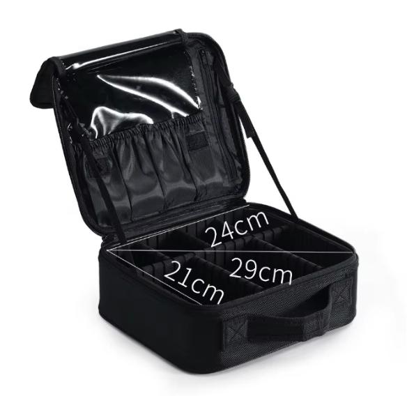 RTS Travel Makeup Train Case Professional Large Capacity Cosmetic Makeup Case Bag Brush Organizer Portable Artist Storage чёрный