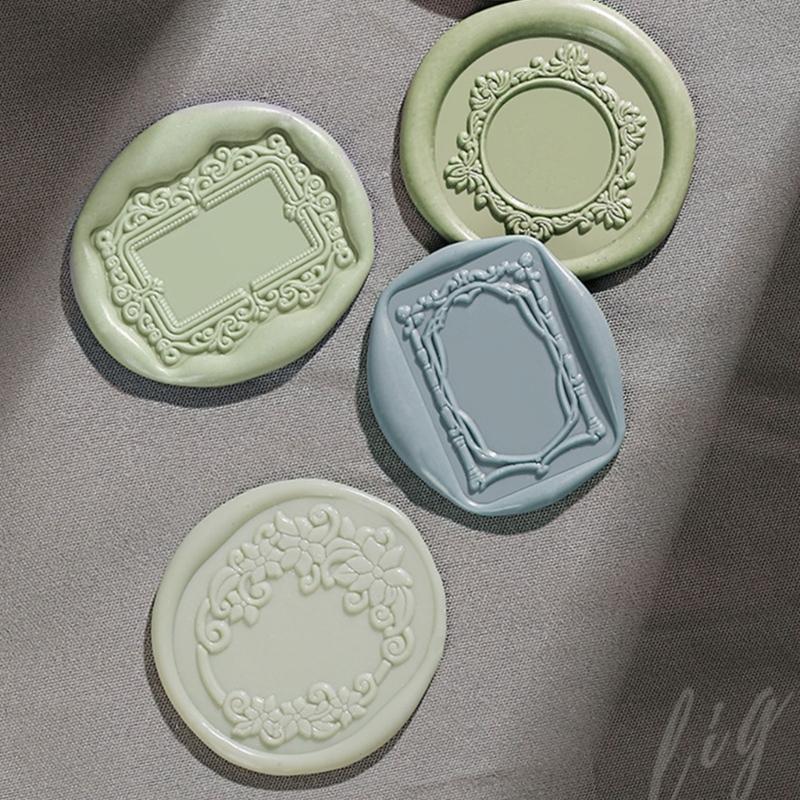 Wax Stamp Head, Wax Seal Stamp Head, Round/Oval/Square Wax Seal Stamp Head for Seal Envelope Invitation Scrapbooking