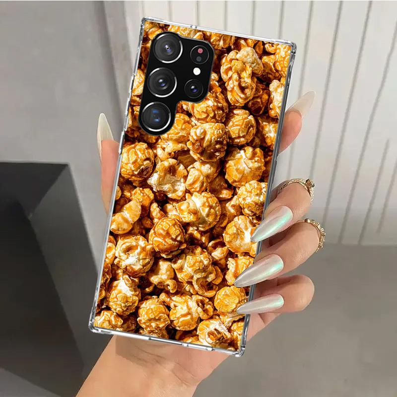 Food Fries Beer Cheese Sushi Cookie Phone Case for Samsung Galaxy S26 S24 S23 Ultra S25 Edge S22 S21 Plus S20 FE + Soft Print Sh