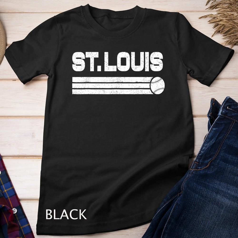 

Retro St. Louis Baseball Vintage Stripe T-Shirt Unisex T-shirt 2XL