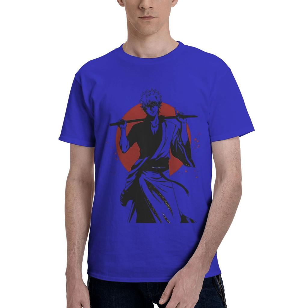 GINTAMA Vintage 100 Cotton Casual Breathable Confortable Tops Football Shirts 2025 Graphic Tee