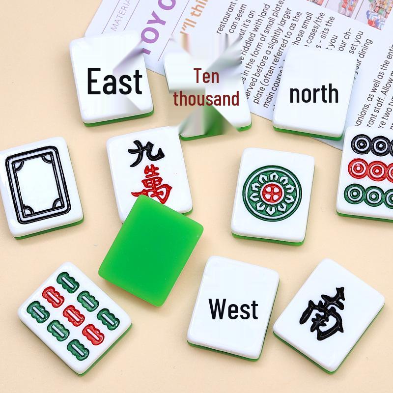 Cartoon Mahjong Resin Ornaments: DIY Hair Clips, Shoe Buckles, Cream Glue Accessories