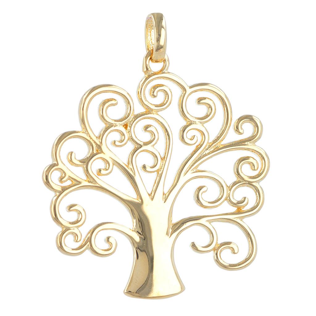 Les Trésors De Lily [R4825] - Pendentif Plaqué Or 'Arbre de Vie' doré - 25 mm