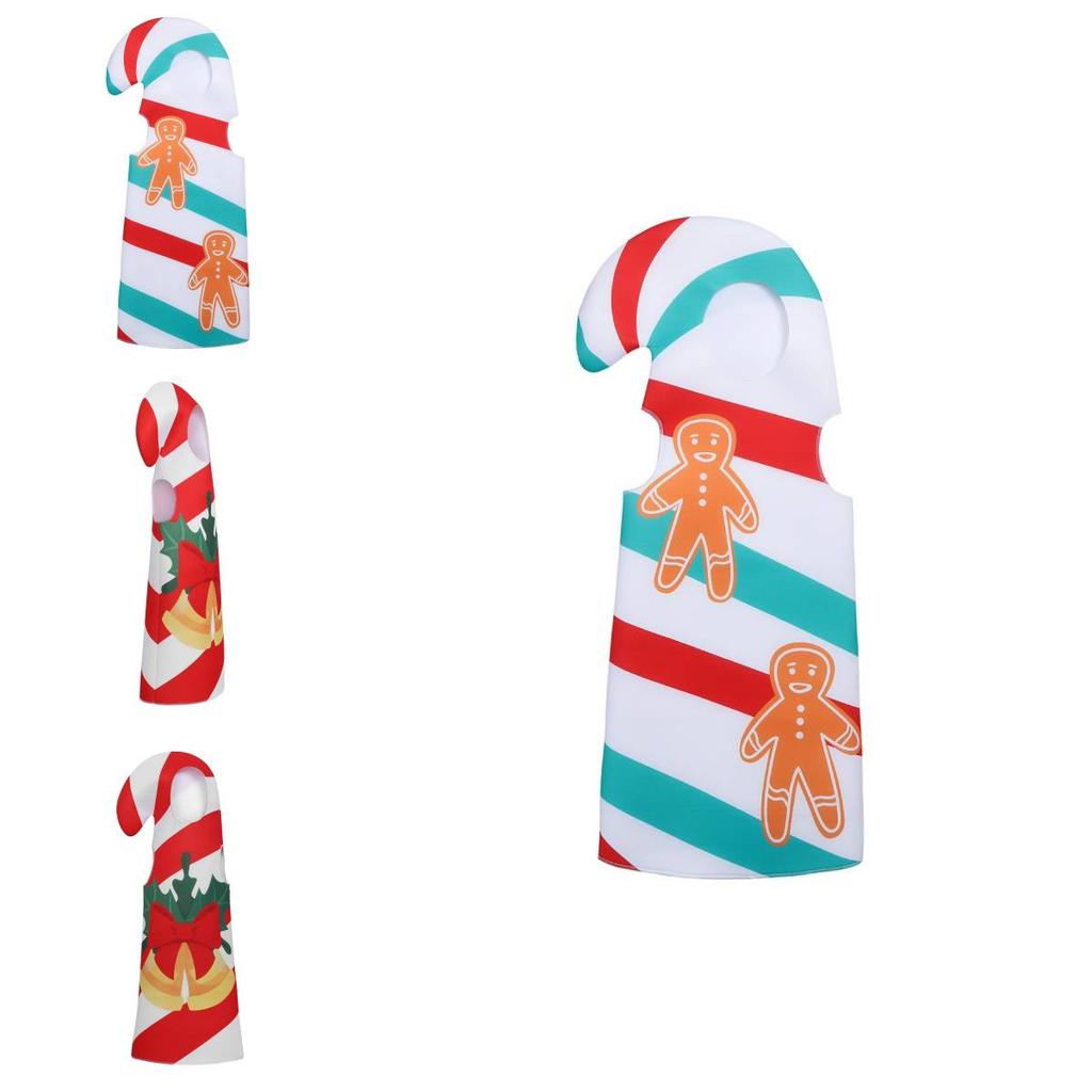 Świąteczny strój piernikowy dla dzieci z tkaniny poliestrowej do świątecznej zabawy i przebierania się