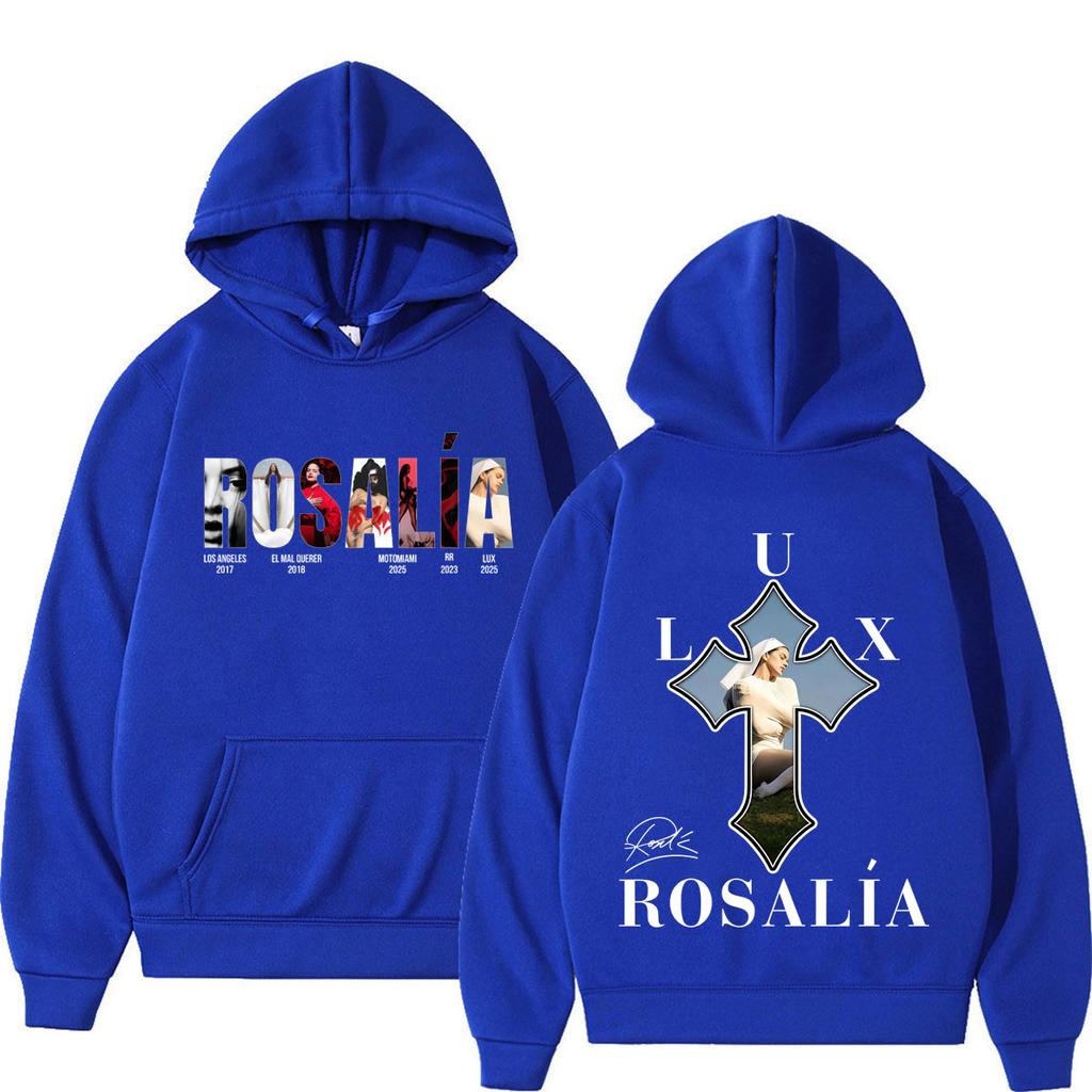 Sängerin Rosalia Lux Album Cover Hoodie Herren Damen Sweatshirt Langarm Locker Lässig Oversized Winter Pullover