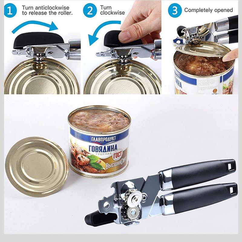 PC/Set Can Opener Twist Bottle Opener Stainless Steel Bottle Opener Cans Gadgets Multifunctional Kitchen Accessories