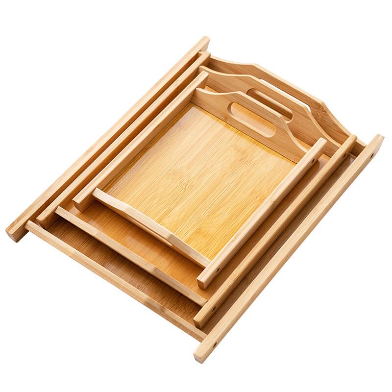 Japanese Style Rectangular Rice Husk Serving Tray