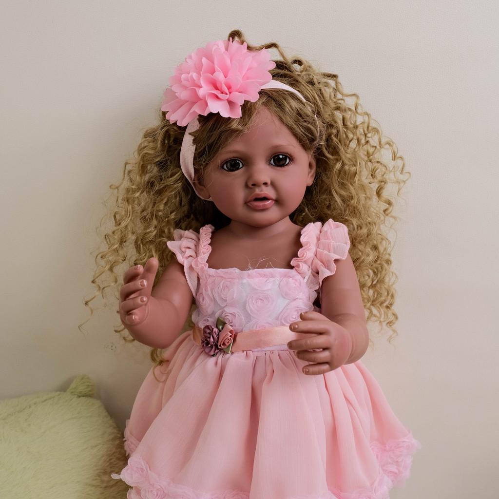 Silikon Reborn Baby Dunkle Haut Betty Für Sammler und als Geschenk