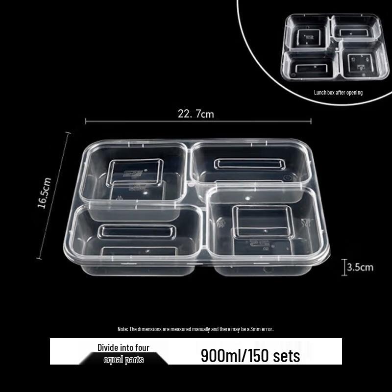 Einweg-Transparente Plastik-Lebensmittelbehälter mit Deckeln