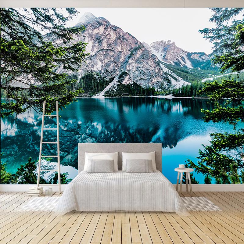 Modern Style Wallpaper Lake View Landscape Mural Poster Living Room Tv Background Wall Mural Home Decoration