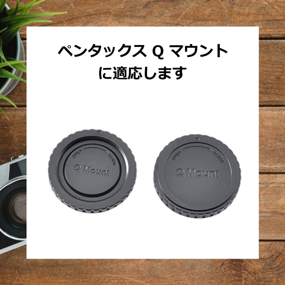 ATAK PENTAX Q Mount Compatible Q Rear Caps Body Caps Total of 4 with PENTAX Q Caps/Lens (2) & (2) (Compatible Mount)