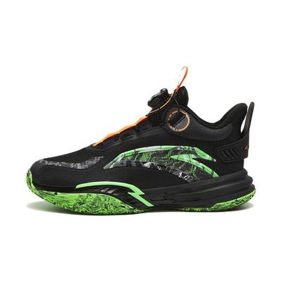 Kids Reverse Scale 2.0 Non-Slip Shock Absorbing Wear-Resistant Mid-Top Basketball Shoes Kids Basketball Shoes Black Green 312311121-8
