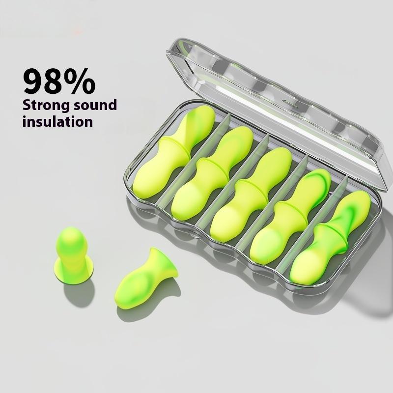 1/3/5 Scatole Ausilio per Dormire Anti-Rumore Cura dell'Orecchio Riutilizzabili Tappi per le Orecchie per Dormire Riduzione del Rumore Isolamento Acustico Tappi per le Orecchie