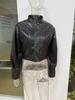 2025 Retro Slim-Fit Stand-Collar Leather Jacket for Women