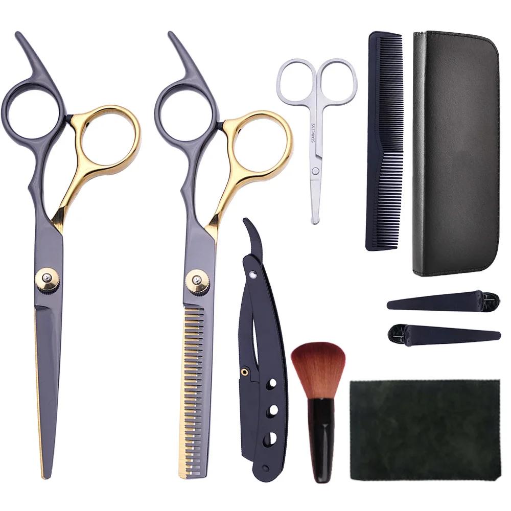 Hairdressing Scissors Set Hair Cutting Thinning Shears Set Professional Salon Stainless Steel Hair Scissors Barber Tools