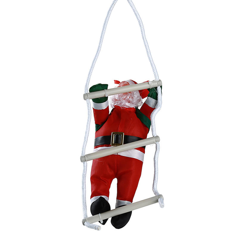 Santa Claus Climbing Ladder Ornaments Xmas Tree Santa Claus Climbing Ladder Rope Hanging Pendant Merry Christmas Decoration