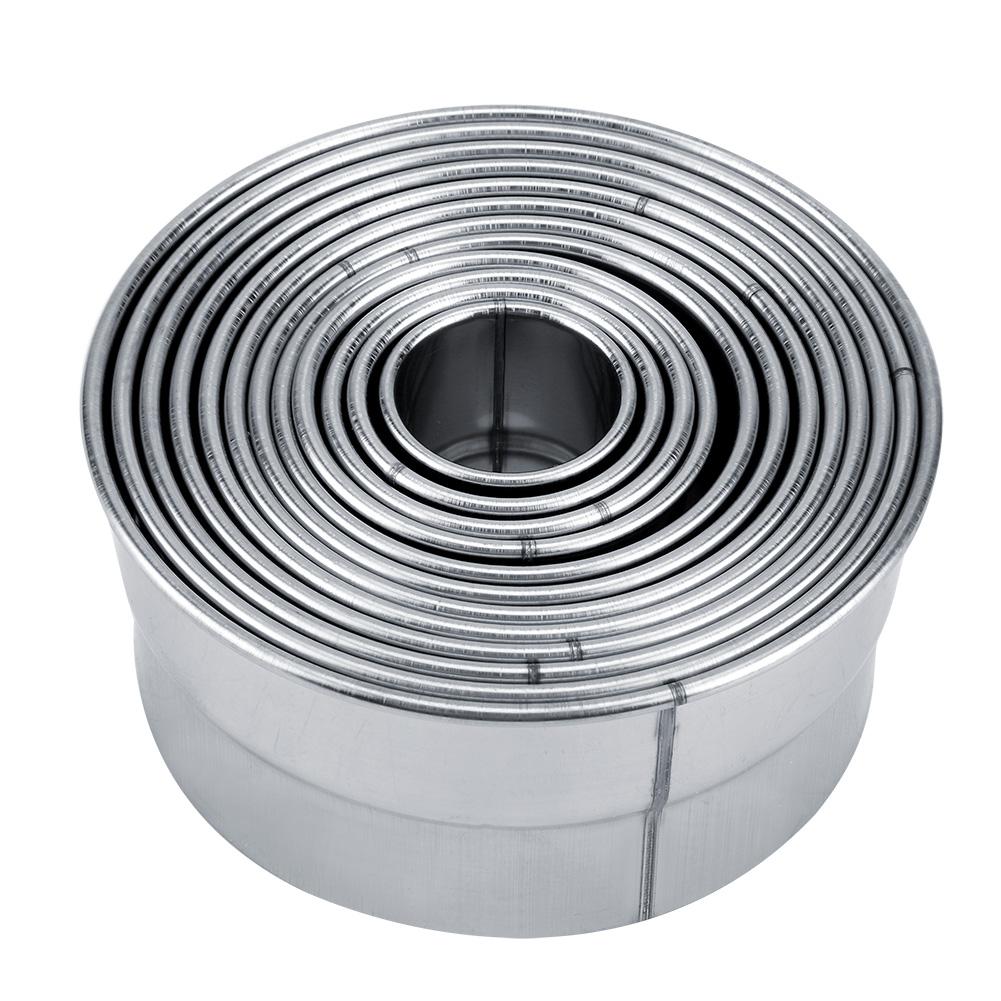 

12PCS Set Stainless Steel Round Cutter Cookie Mousse Cake Mould Baking Pastry Tool