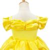 Princess Dress for Belle Kids and the Dress Luxurious Kids Yellow Stage Fancy Present [TYHTYM] Kids, Dress, (Beauty Beast-style + Tiara, Etc.),