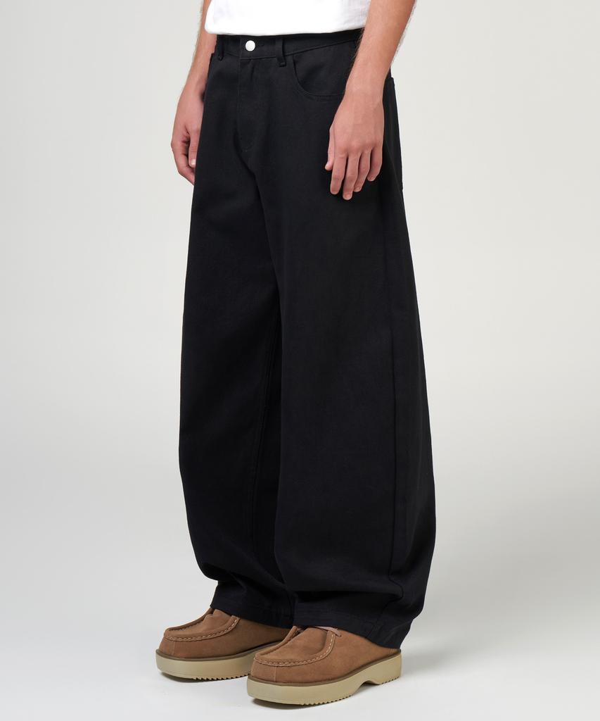 UNTAPPED STUDIO [2Pack] Washed Curved Wide Cotton Pants 4 Colors