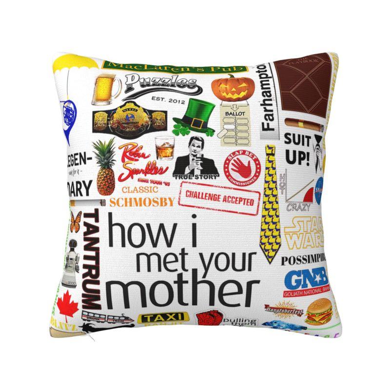 Custom Modern How I Met Your Mother Cushion Cover Soft TV Show Throw Pillow Case Bedroom Decoration