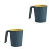 2/3 Tooth Cup Plastic Anti-slip Tooth Mug 301 To 400ml Bathroom Toothbrush Holder Washing Cup  Light Blue