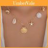 Bohemian Beach Shell Necklace With Zinc Alloy Pendant For Summer Vacation Style