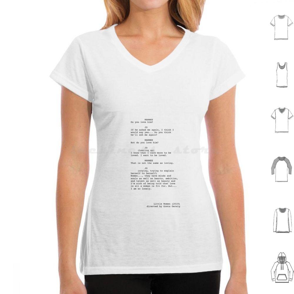 Little Women Script Excerpt T Shirt Cotton Men Women DIY Print Little Women Saoirse Ronan Watson Florence Pugh Greta Gerwig