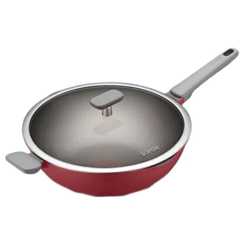 Supor NC32WA3 Non-Stick Wok with Lid