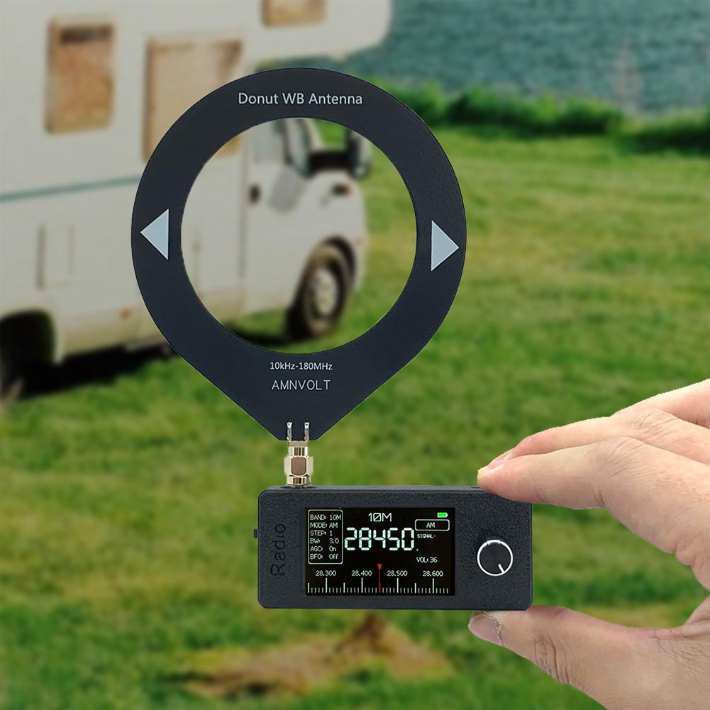 SI4732 0.5-108mhz Portable Radio LSB USB AM FM Pocket Mini Radio with Ring Antenna All Band Radio Receiver HF SW MW VHF Radio