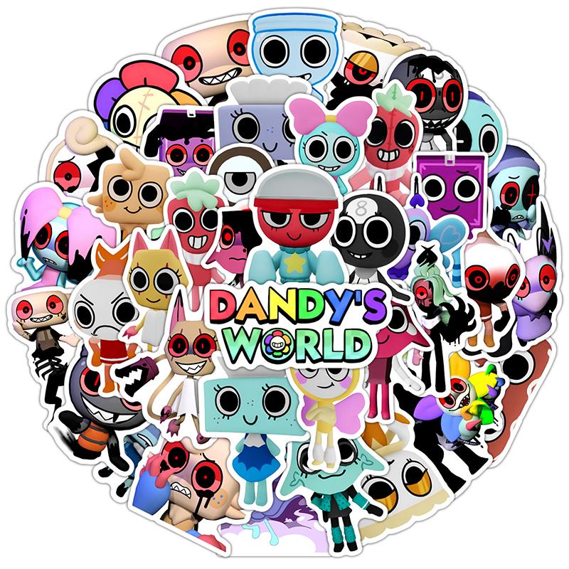 50 Pcs Dandy'S World Stickers Cute Dandy'S Stickers For Laptop And Water Bottle Girl Phone Bike Skateboard Children'S Teens Gift