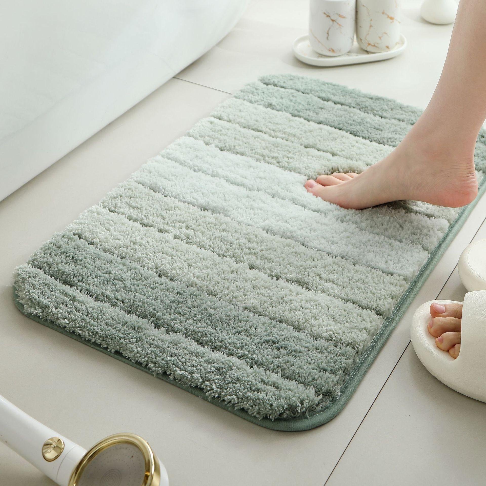 

Входной коврик для ног, впитывающий воду, для ванной комнаты, ванной комнаты, спальни, ванной комнаты, противоскользящий коврик для ног 50*80cm темно-коричневого