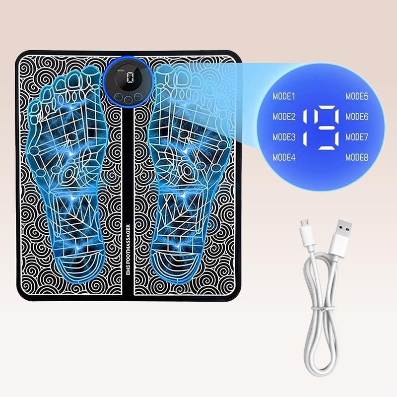 EMS Pulse Electric Foot Massager Pad Muscle Stimulation Massage Mat Improve Blood Circulation Relief Pain Relax Feet Acupoints