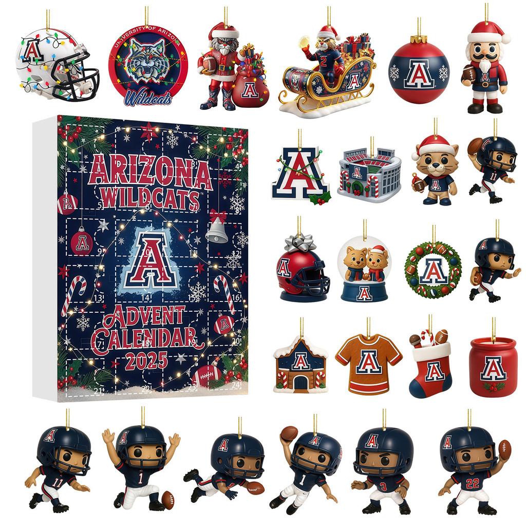 Christmas Countdown Calendar With Animal Themed Acrylic Ornaments For Holiday Decor And Gift Giving