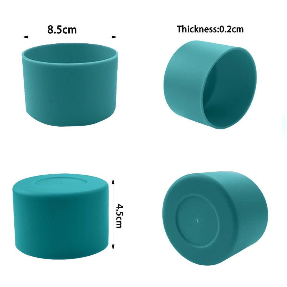 1 Stück 8,5 cm weiche Silikon-Becherbodenhülle Schutzhülse für Glaswasser-Teeflasche Anti-Schaden-Zubehör