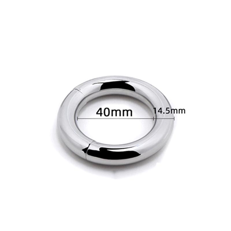 Metal Magnetic Scrotum Stretcher Penis Cock Lock Ring Heavy Male Metal Ball Scrotum Stretcher Delay Ejaculation BDSM Sex Toy