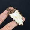 Carved White Coral & Ruby Jewelry, Copper Electroformed Pendant Handmade Gemstone Jewelry, Gifts For Wife Brand New Pendant