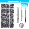 25Sets Metal Snaps Button Snap Fasteners Press Studs With 4 Installation Tools Kit For Clothes Garment Bags Shoes Leathercraft