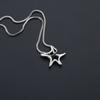 Fashion Star Pendant Necklace Stackable Long Chain Sweater Chain for Women Statement Choker Clavicle Chain Jewelry