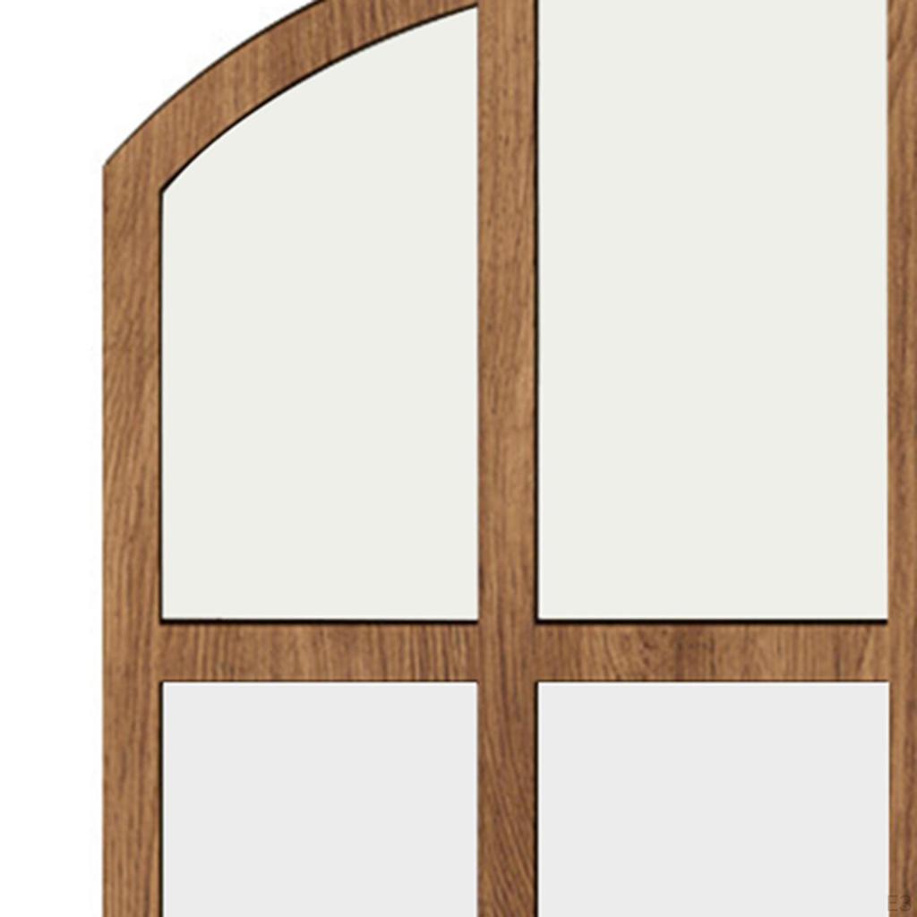 Arched Window Pane Mirror Arch Farmhouse Wall Background Wooden Framed for