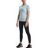 Under Armour Ua Rush Solid Logo Round Neck Sports Short Sleeve T-Shirt Women T-Shirts Blue 1365716-478