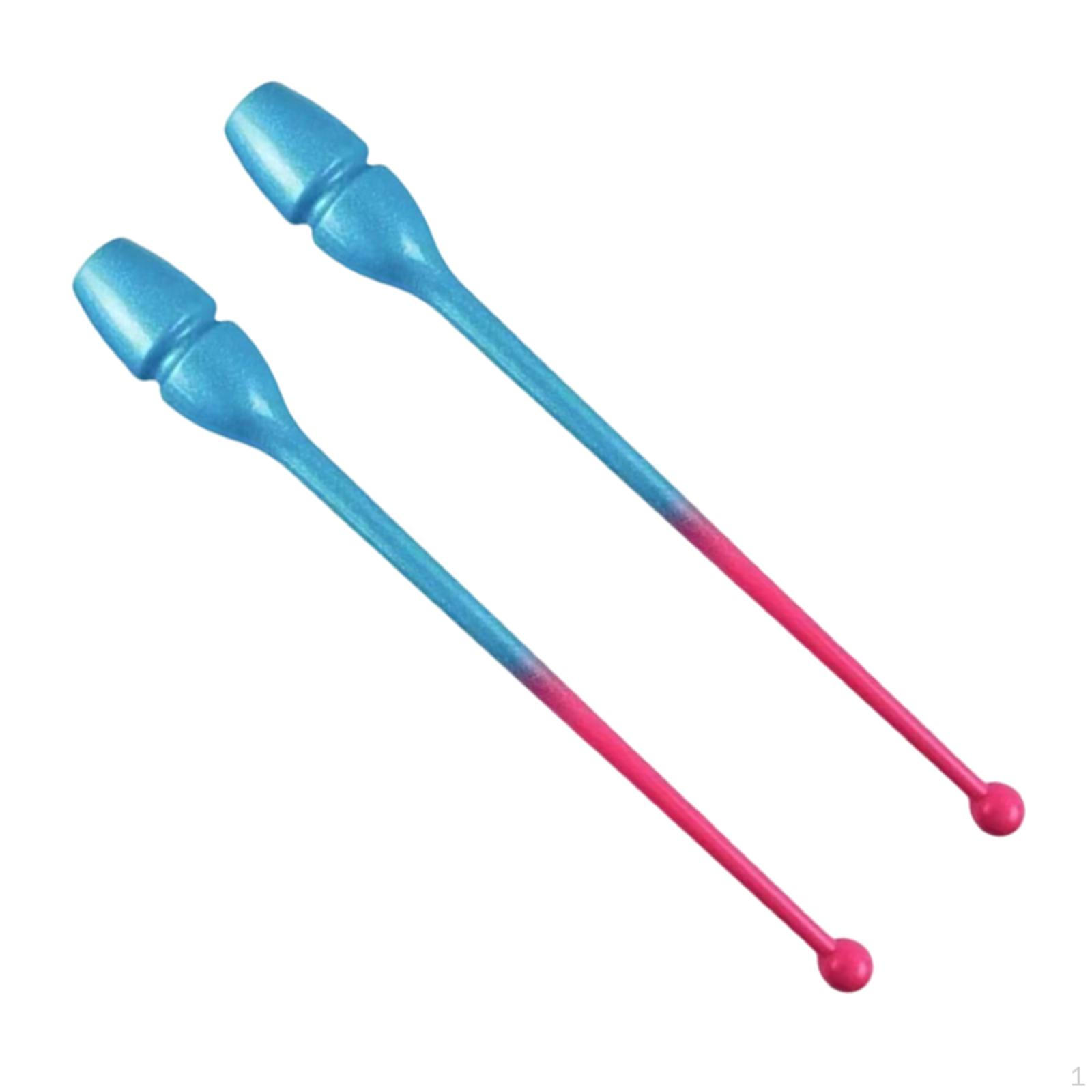 

Set of Connectable Rhythmic Gymnastics Training Equipment, Easy to Use, 45 Cm Dance Props for Light Blue Rose Red