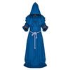 Mittelalterliches Mönchskostüm Zauberer Priester Cosplay Kostüm Neues Halloween Sensenmann Robe Cosplay Rollenspiel Kostüm