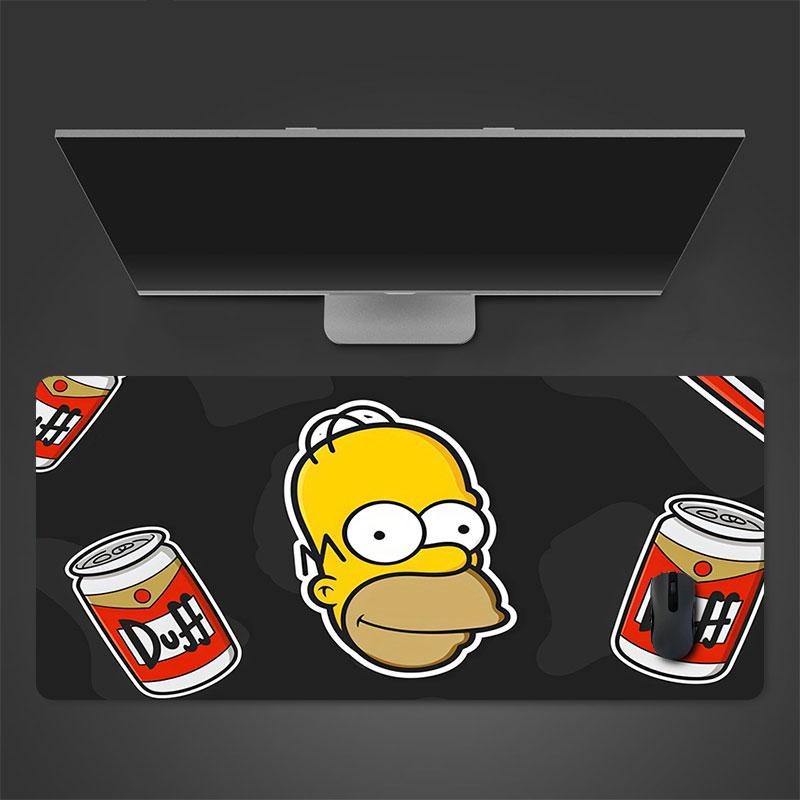 Homer Simpson Art Mouse Pad, Large Gaming Desk Mat, Non-slip XXL Mousepad for Laptop & Tablet, Mini PC Playmat with Stitched Edges
