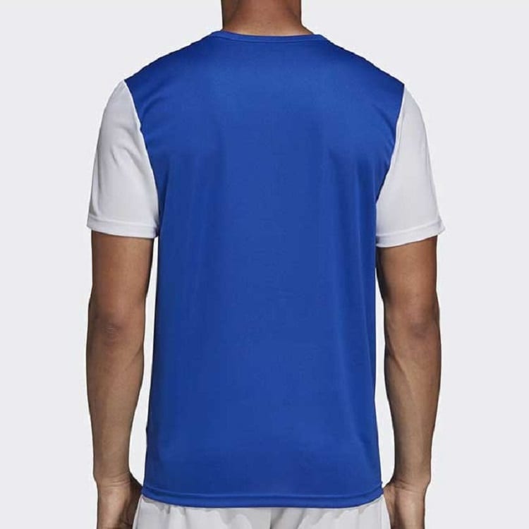 adidas T Shirts Men's Blue White Crew Neck Moderate Straight Fit DP3231