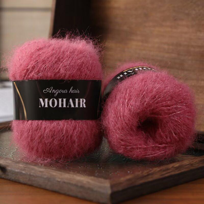 25g/Ball Soft Winter Hand Knitting Material DIY Alpaca Mare Fur Ball Warm Plush Chunky Mohair Yarn Scarf Luxury