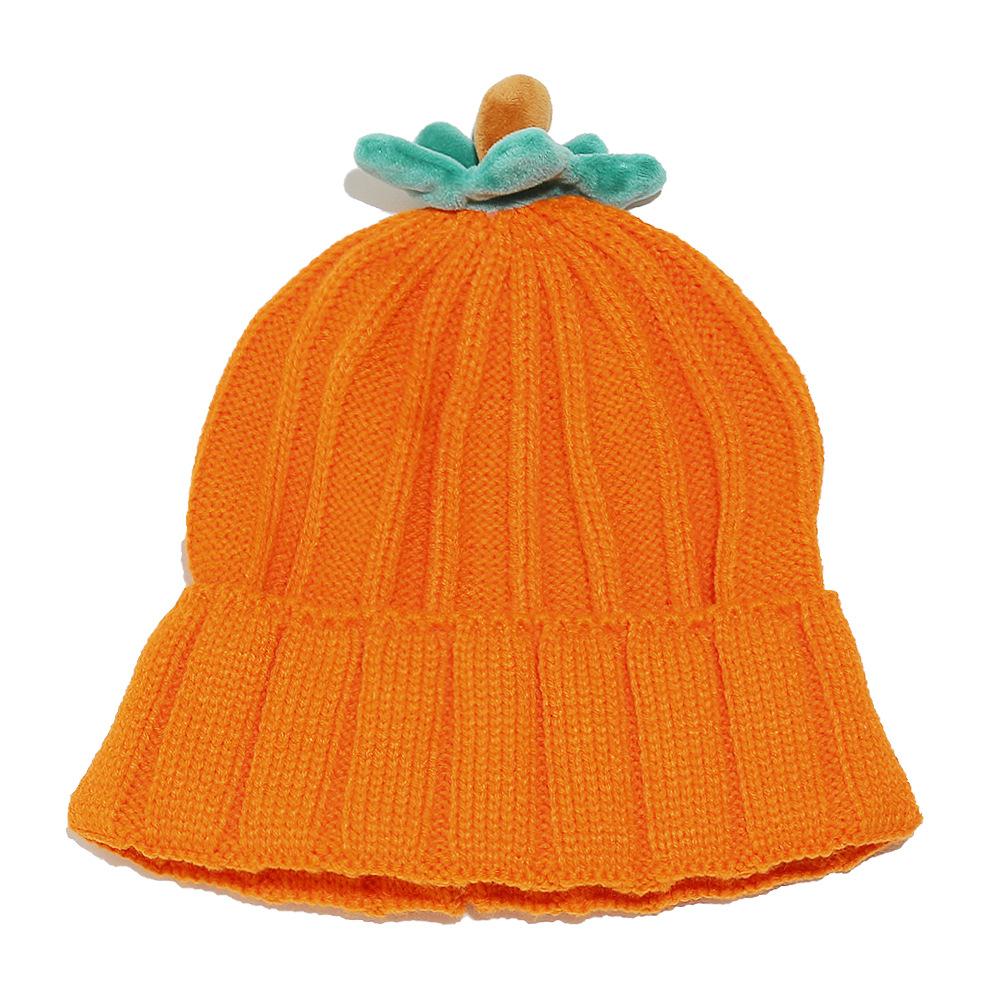 Temu autumn and winter new wool hat female cute personality pullover hat pumpkin knitted hat student